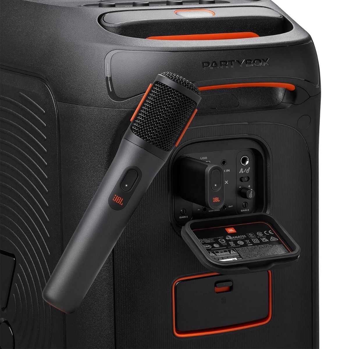 MICRÓFONO JBL PARTYBOX WIRELESS RECARGABLE + ESTUCHE RÍGIDO - 6