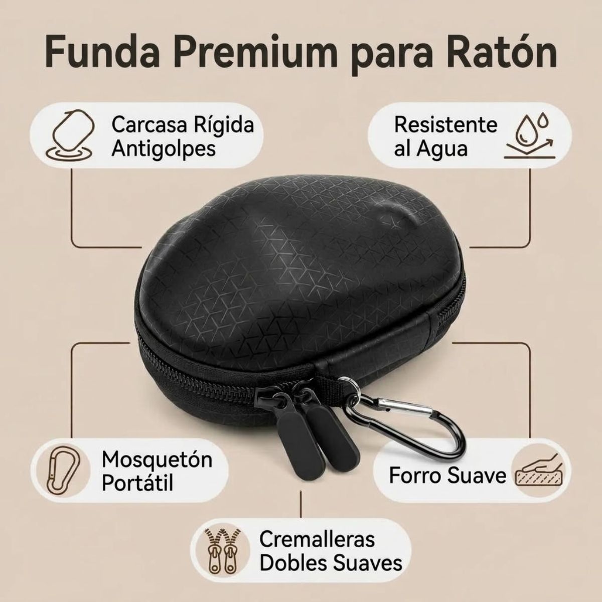 ESTUCHE PARA MOUSE LOGITECH MX MASTER 4 (3S Y 3) RÍGIDO VIAJERO - 4