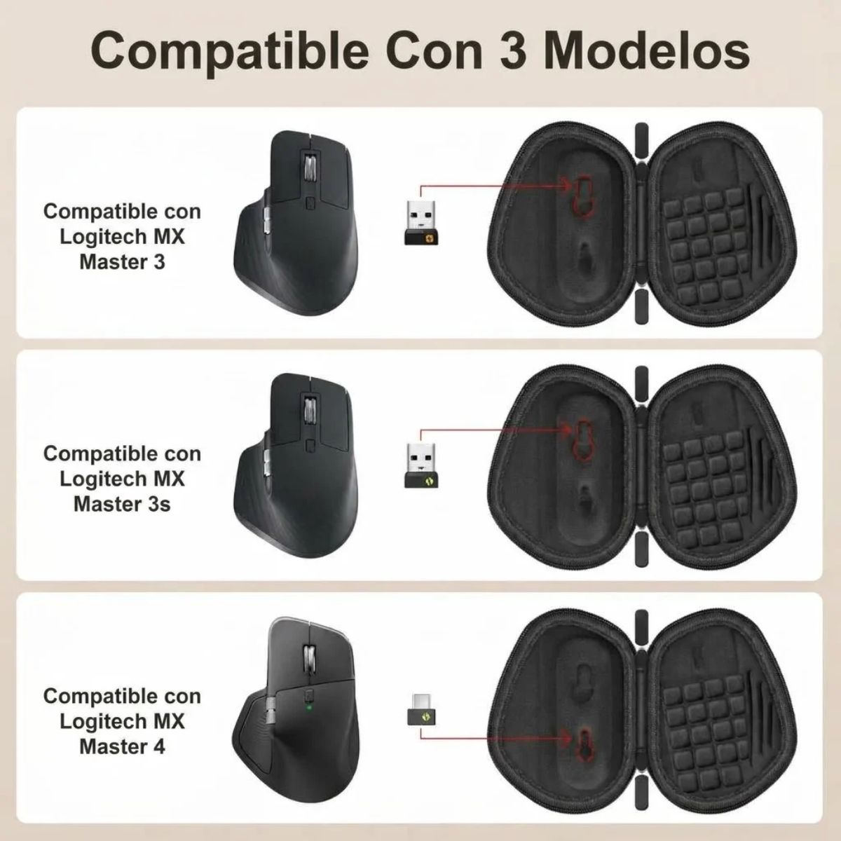 ESTUCHE PARA MOUSE LOGITECH MX MASTER 4 (3S Y 3) RÍGIDO VIAJERO - 5