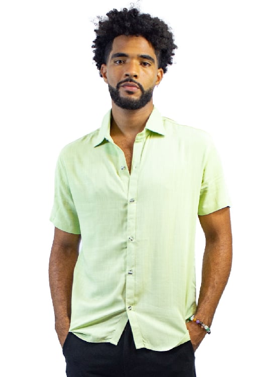 CAMISA DEXMEN CASUAL VERDE CLARO - 1