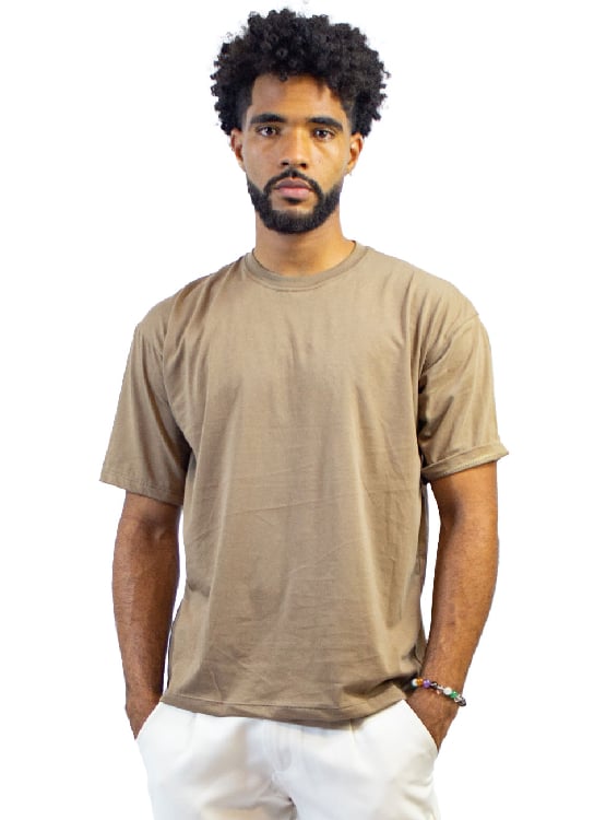 POLO DEXMEN OVERSIZE ENTERO MARRON - 1