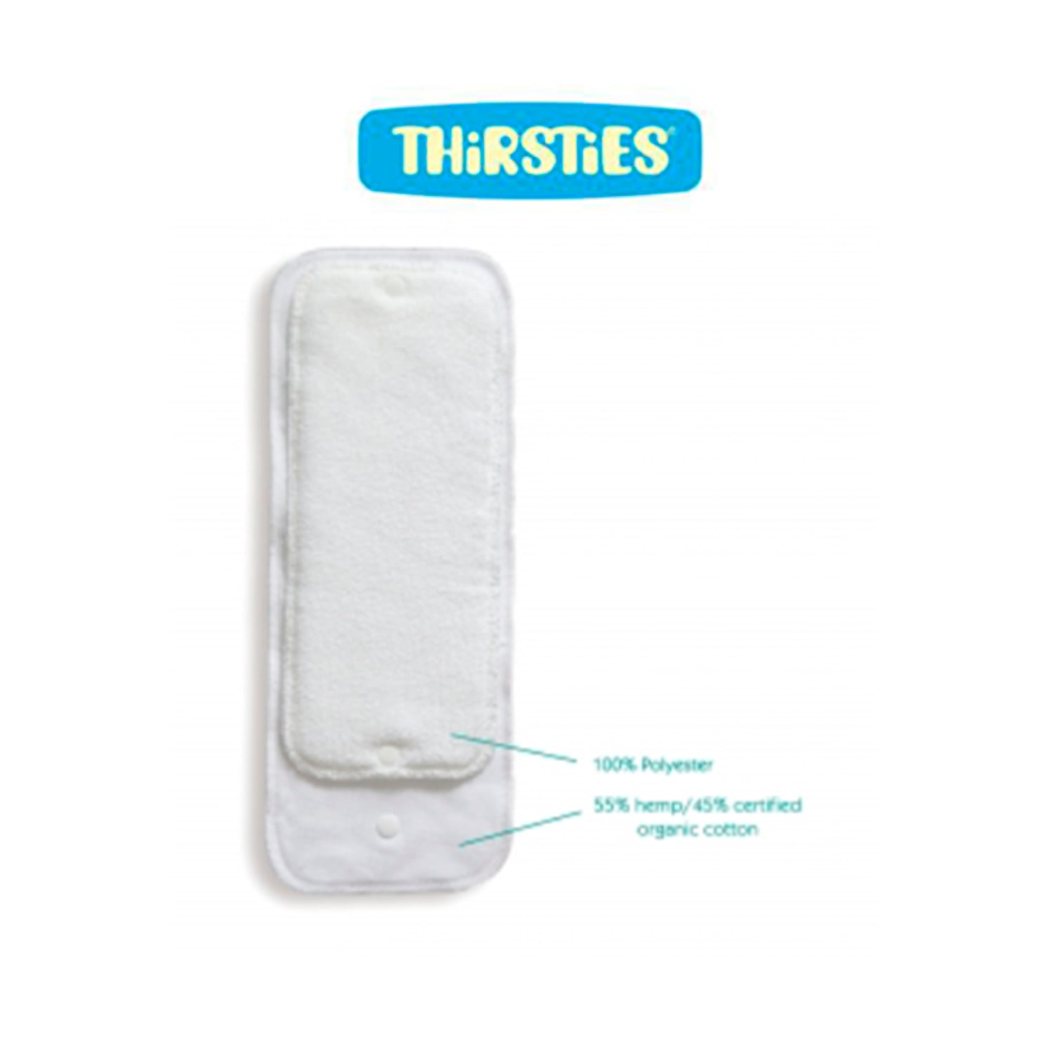 PAÑAL ECOLOGICO THIRSTIES SNAP POCKET DIAPER UNITALLA FLORIBUNDA - 4