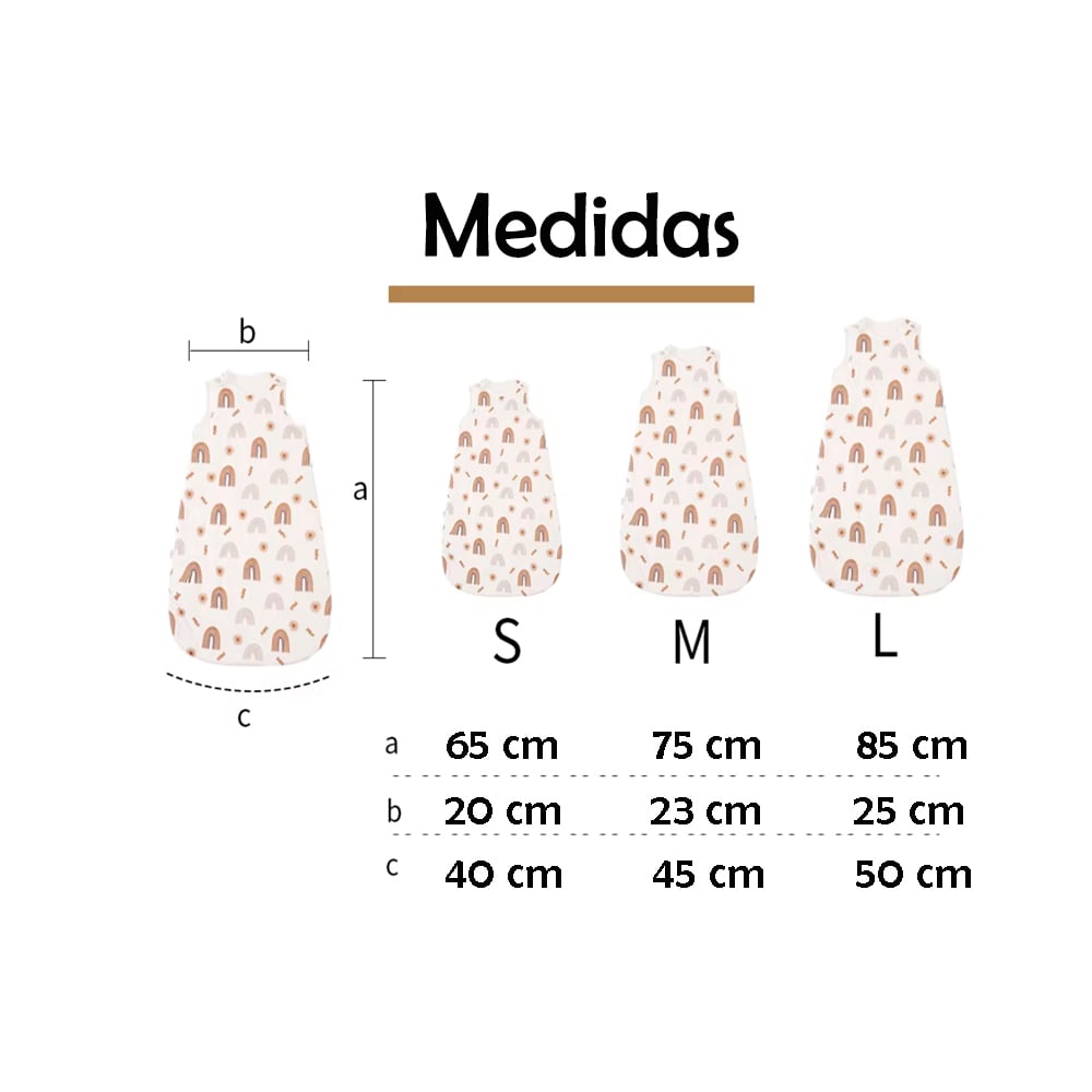 PIJAMA SACO DE DORMIR ALGODON BAMBU TALLA M (HASTA 85 CM) - 2