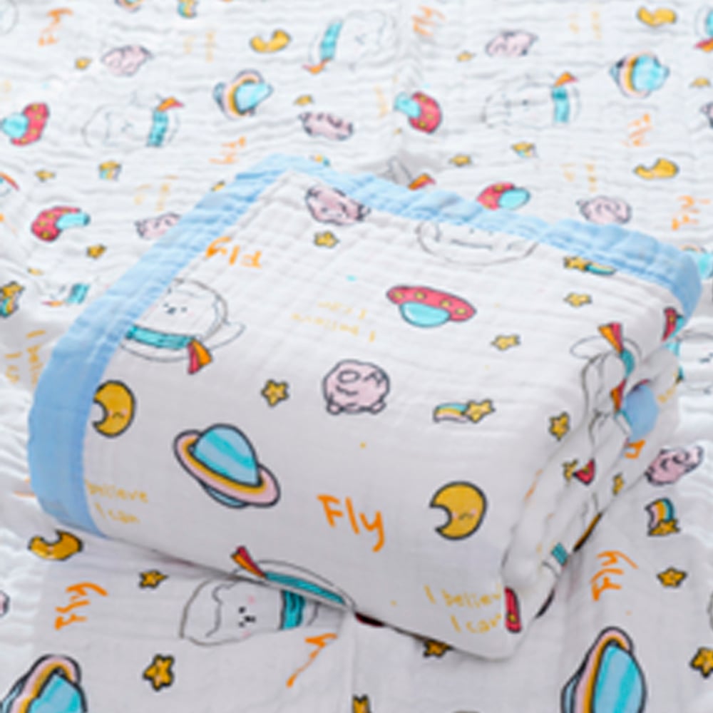 MANTA DE MUSELINA PARA BEBE 100% ALGODÓN 6 CAPAS - 1