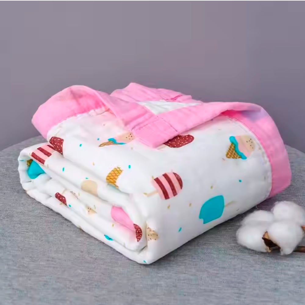 MANTA DE MUSELINA PARA BEBE 100% ALGODÓN 6 CAPAS - 1