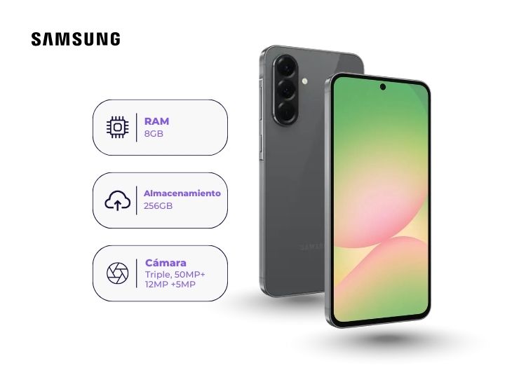 SAMSUNG GALAXY A56 5G 256GB 8GB RAM COLOR NEGRO - 1