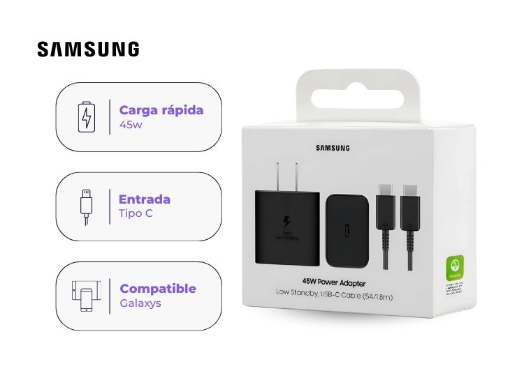 CARGADOR DE PARED SAMSUNG DE CARGA RÁPIDA USB-C (45W) - 1