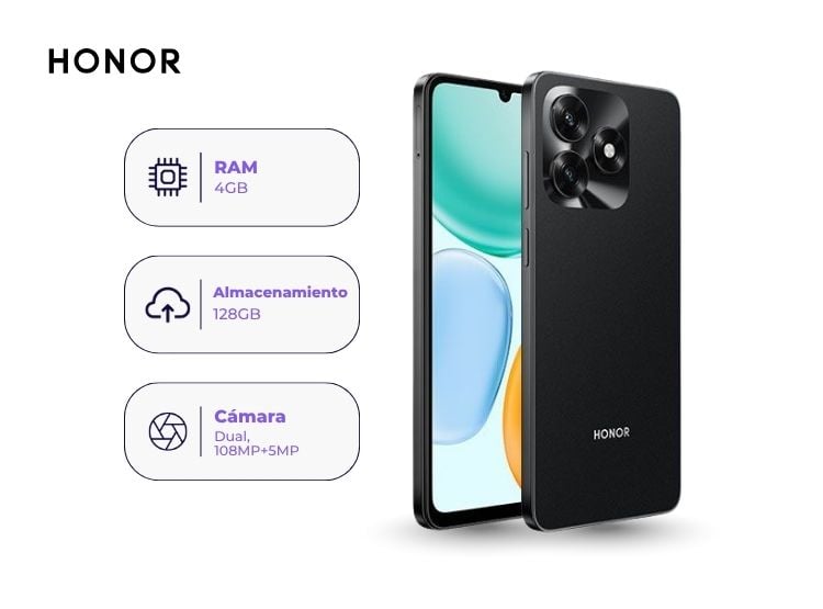 HONOR X5C 128GB 4GB RAM NEGRO - 1