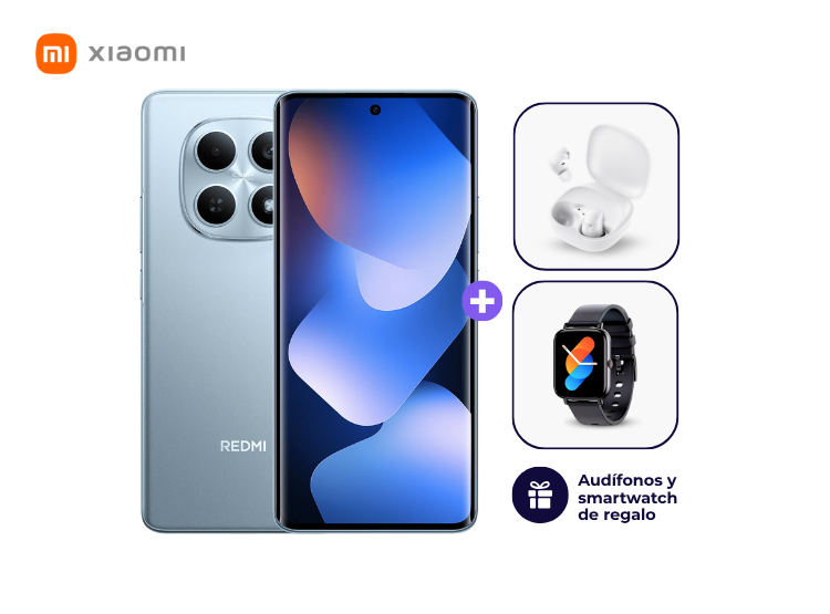 XIAOMI REDMI NOTE 15 4G 256GB 8GB RAM AZUL + SMARTWATCH + AUDÍFONOS - 1