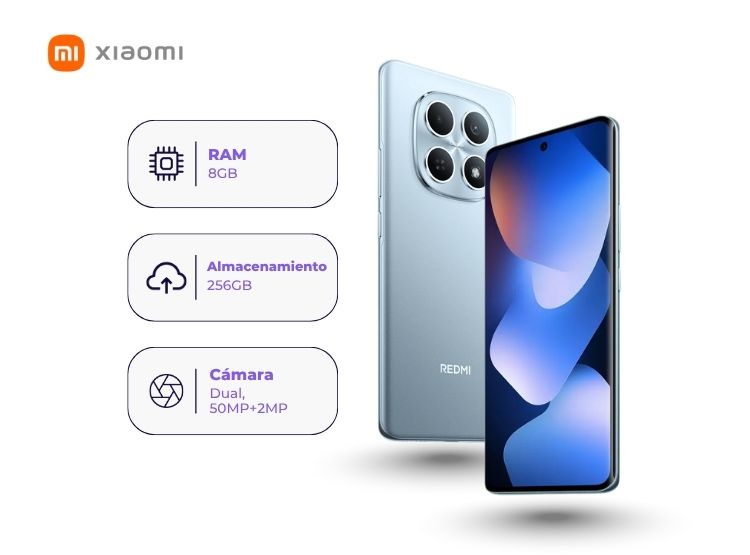 XIAOMI REDMI NOTE 15 4G 256GB 8GB RAM AZUL + SMARTWATCH + AUDÍFONOS - 2