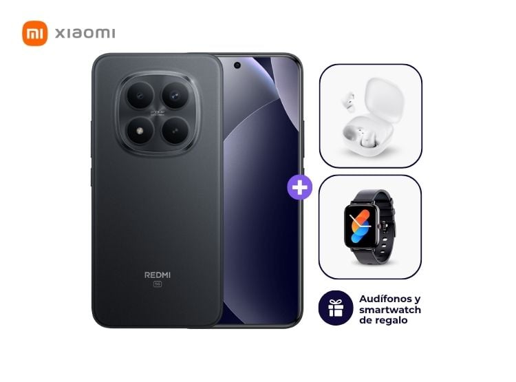 XIAOMI REDMI NOTE 15 PRO+ 5G 512GB 12GB RAM NEGRO + SMARTWATCH + AUDÍFONOS - 1
