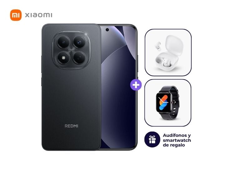 XIAOMI REDMI NOTE 15 PRO 4G 256GB 8GB RAM NEGRO + SMARTWATCH + AUDÍFONOS - 1