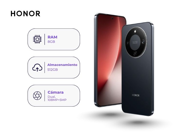 HONOR MAGIC 8 LITE 5G 512GB 8GB RAM NEGRO - 2