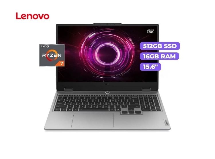 LAPTOP LENOVO LOQ 15AHP10 AMD RYZEN 7-250 16GB RAM 512GB SSD 15.6” FHD WV 144HZ - 1