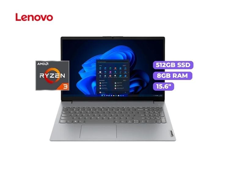 LAPTOP LENOVO V15 G4 AMN RYZEN 3-7320U 8GB RAM 512GB SSD 15.6” FHD - 1