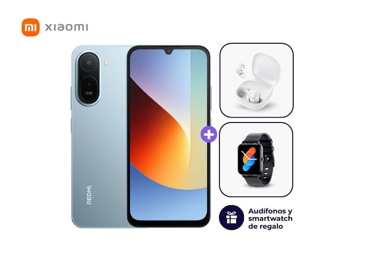 XIAOMI REDMI A7 PRO 128GB 4GB RAM AZUL + SMARTWATCH + AUDÍFONOS - 1
