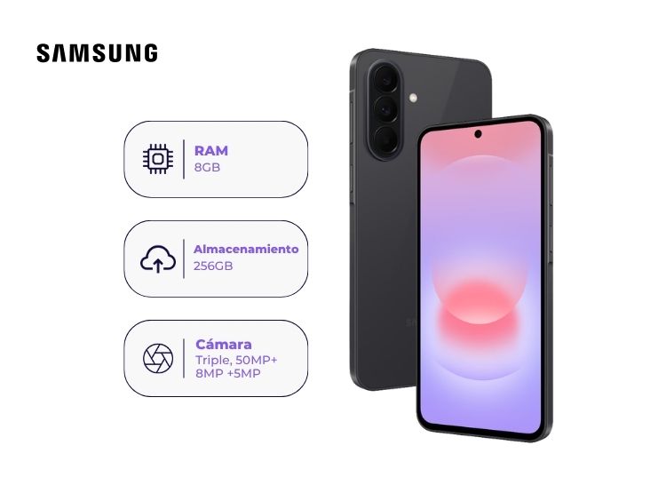 SAMSUNG GALAXY A37 5G 256GB 8GB RAM GRIS OSCURO - 2