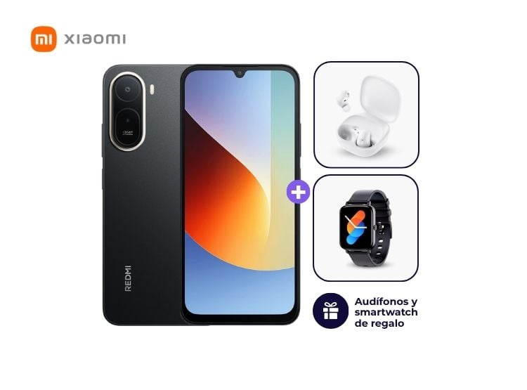 XIAOMI REDMI A7 PRO 64GB 4GB RAM NEGRO + SMARTWATCH + AUDÍFONOS - 1