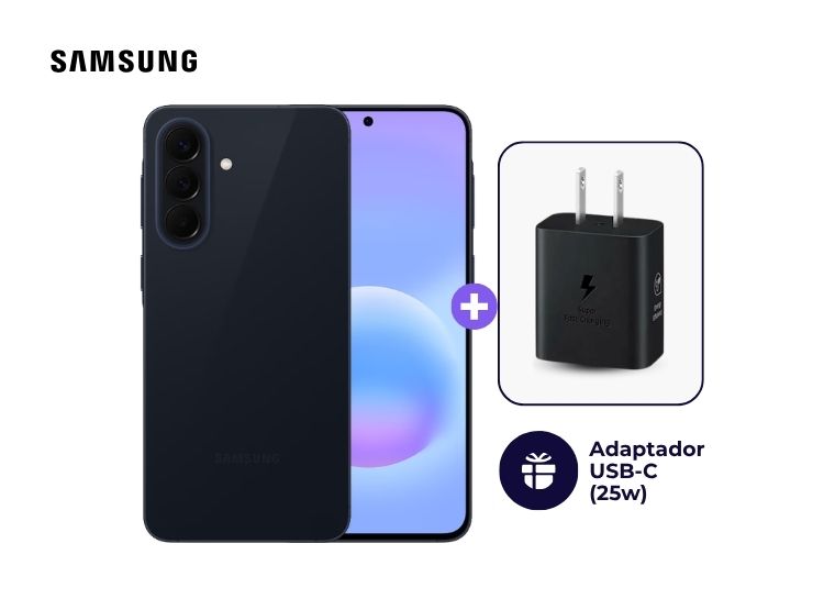 SAMSUNG GALAXY A57 5G 256GB 8GB RAM DARK BLUE + ADAPTADOR USB-C SAMSUNG 25W - 1