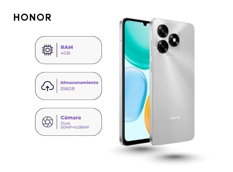 HONOR X5C PLUS 256GB 4GB RAM SILVER - 1