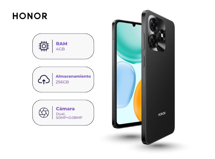 HONOR X5C PLUS 256GB 4GB RAM NEGRO - 1