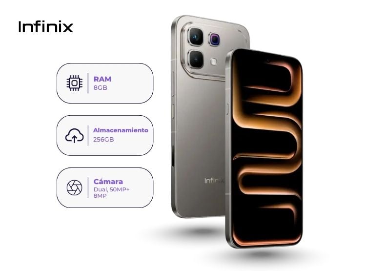 INFINIX NOTE 60 PRO 256GB 8GB RAM GRIS - 2