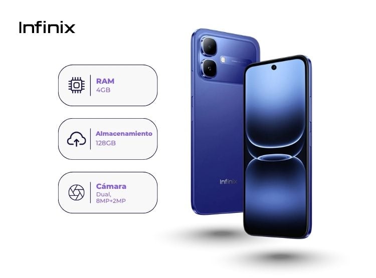 INFINIX SMART 20 128GB 4GB RAM AZUL - 2