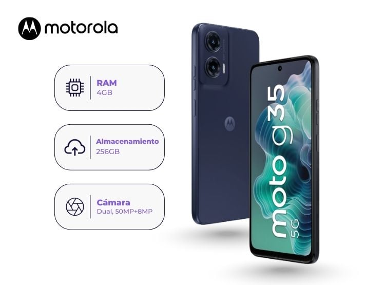 MOTOROLA MOTO G35 5G 256GB 4GB RAM NEGRO - 1