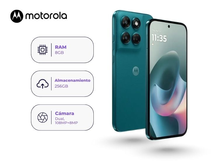MOTOROLA MOTO G77 256GB 8GB RAM ESMERALDA - 1