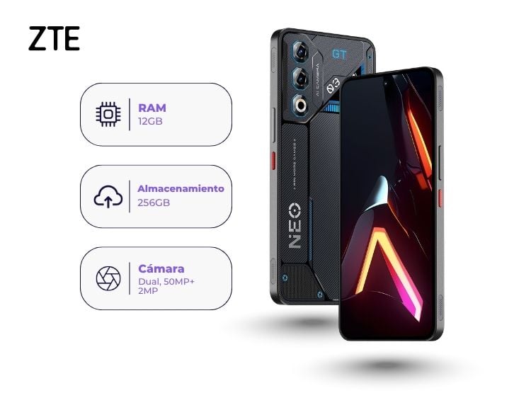 ZTE NUBIA NEO 3 GT 5G 256GB 12GB RAM GRIS OSCURO - 1