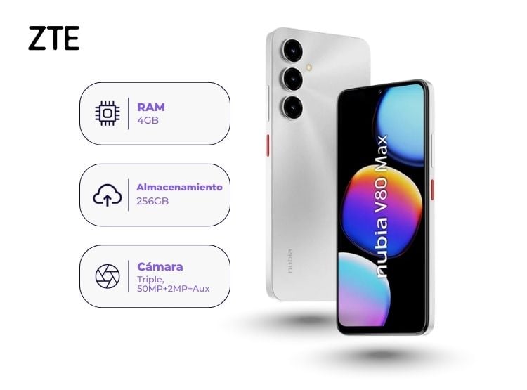 ZTE NUBIA V80 MAX 256GB 4GB RAM SILVER - 2