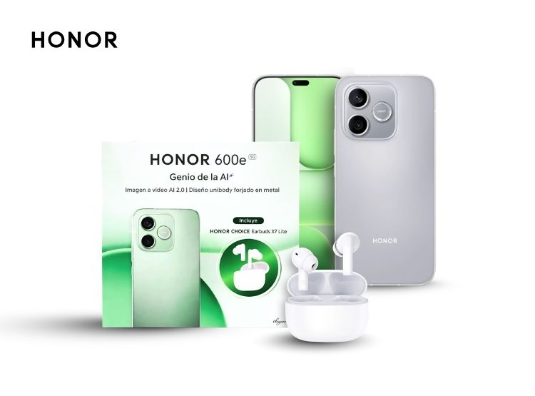 HONOR 600E 256GB 8GB RAM GRIS Y EARBUDS X7 LITE - 2