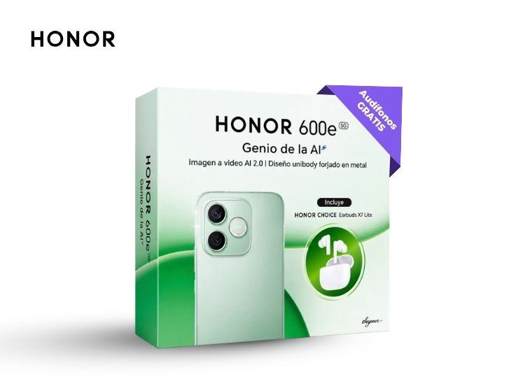 HONOR 600E 256GB 8GB RAM GRIS Y EARBUDS X7 LITE - 3