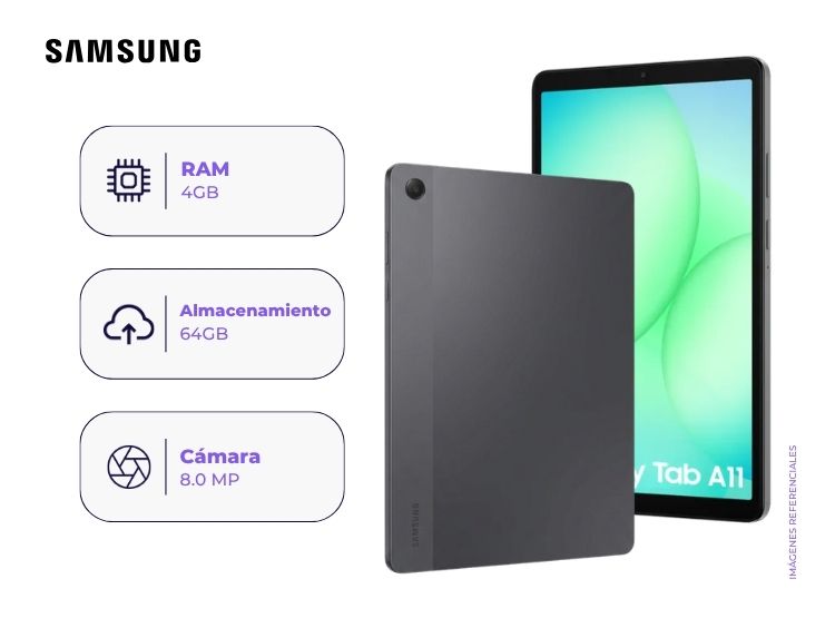 TABLET SAMSUNG GALAXY TAB A11 8.7' 64GB 4GB RAM COLOR GRIS - 1