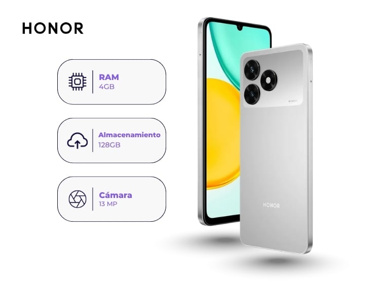 HONOR X5D 128GB 4GB RAM PLATA - 1