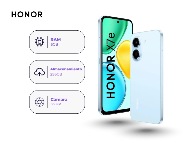 HONOR X7E 256GB 6GB RAM AZUL - 1