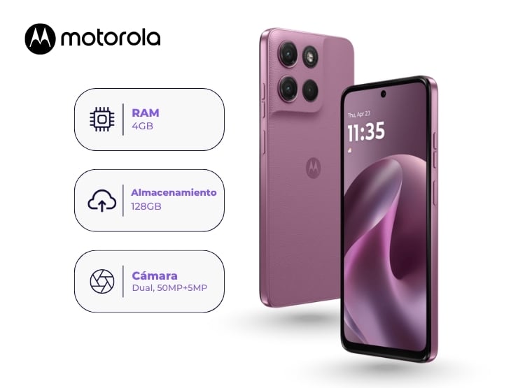 MOTOROLA MOTO G17 128GB 4GB RAM ROSA - 1