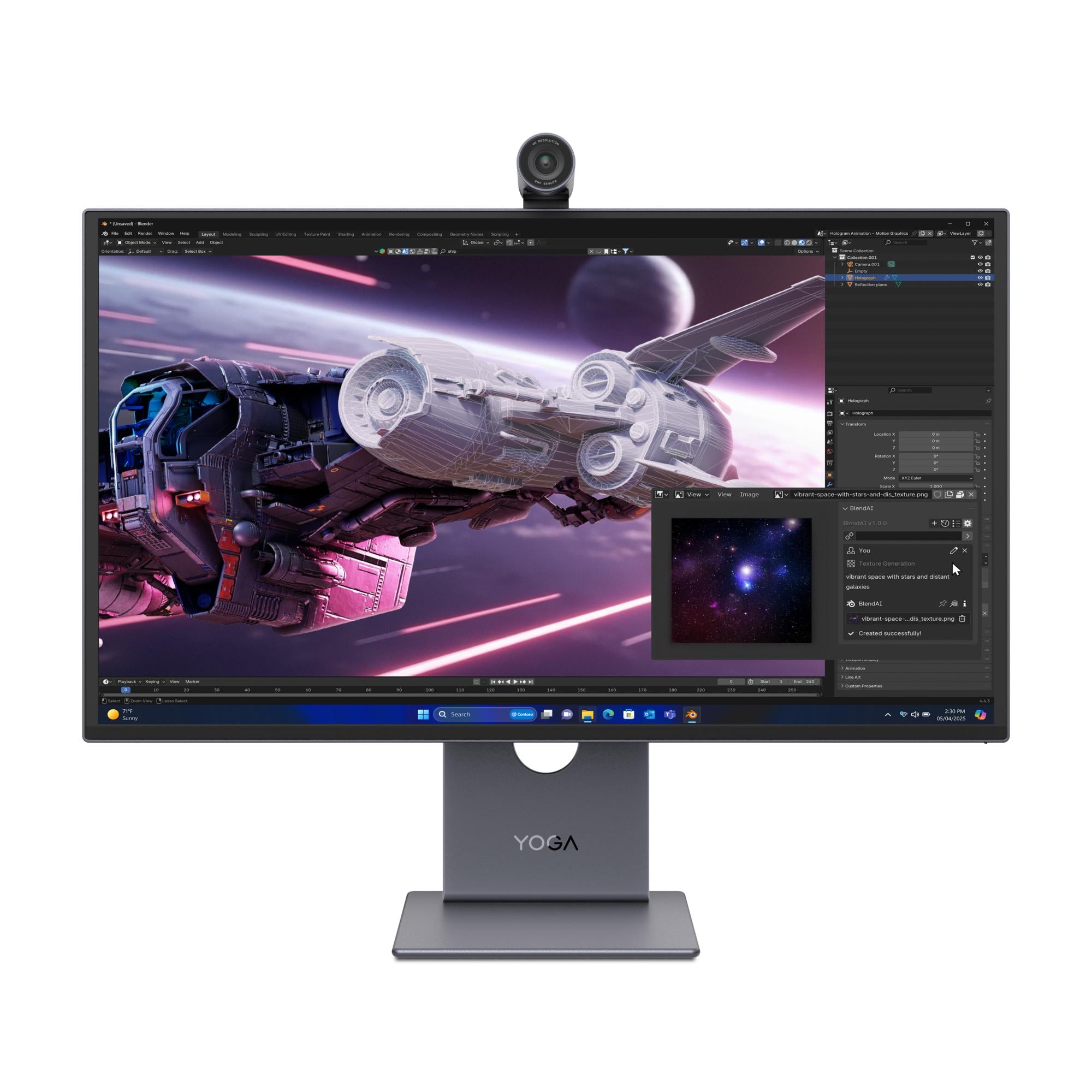 MONITOR LENOVO YOGA PRO 27UD-10 (INCLUYE CÁMARA 4K) 26.5' QD-OLED 16:9 CON PALRLANTES Y MICRÓFONO - 1