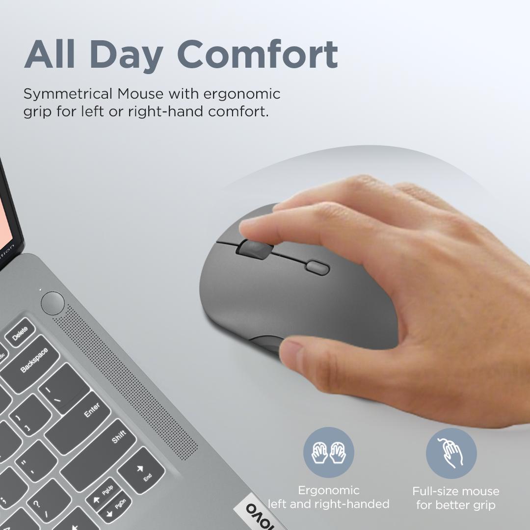 MOUSE SILENCIOSO LENOVO 350 BLUETOOTH LUNA GREY - 6