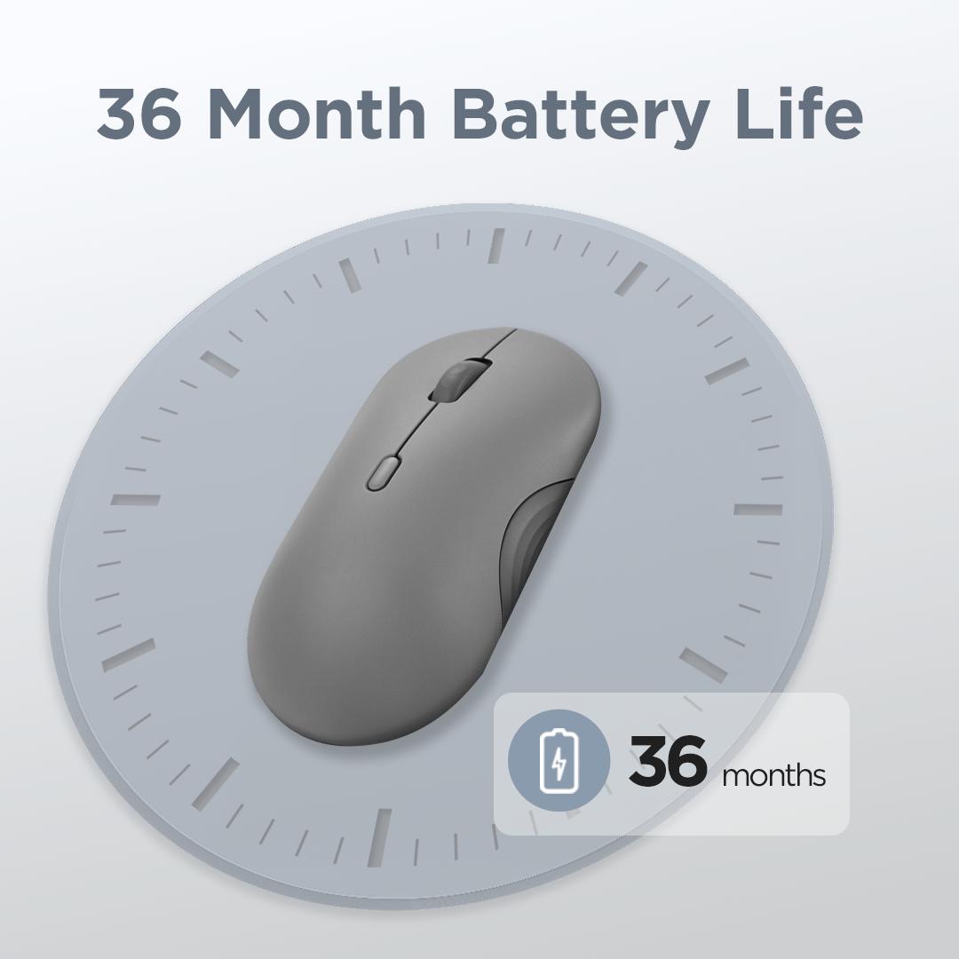 MOUSE SILENCIOSO LENOVO 350 BLUETOOTH LUNA GREY - 8