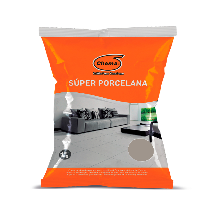 SUPER PORCELANA AVELLINO GRIS - 1 KILO - 1