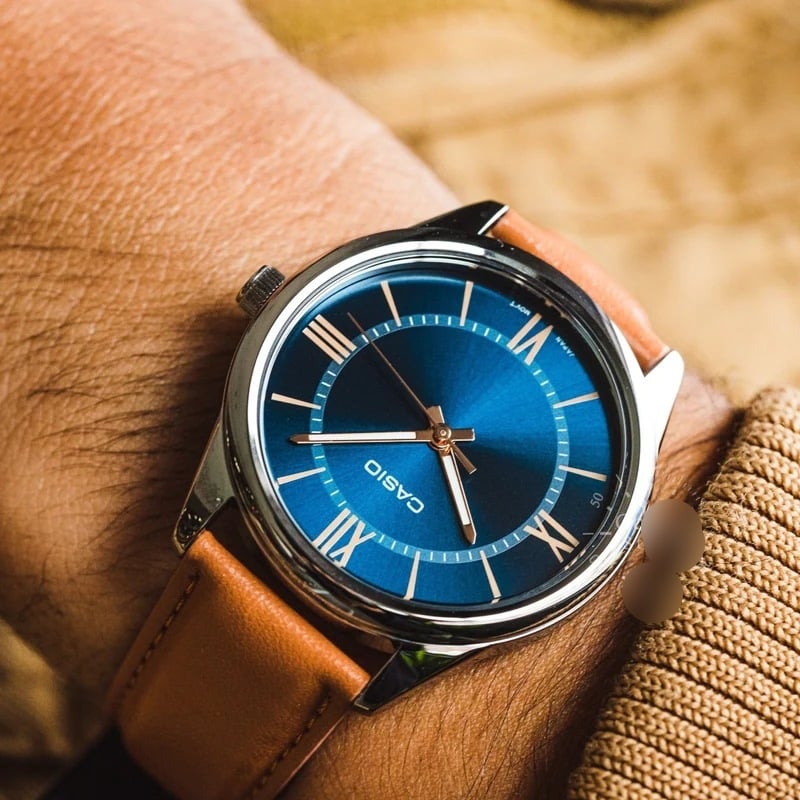 RELOJ CASIO HOMBRE ANÁLOGO MTP-V005L-2B5 CORREA CUERO - 5