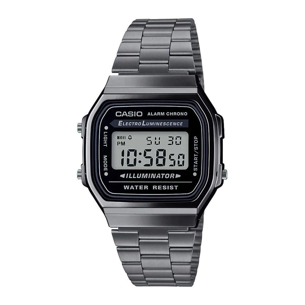 RELOJ CASIO UNISEX DIGITAL A168WGG-1A VINTAGE GRIS - 1