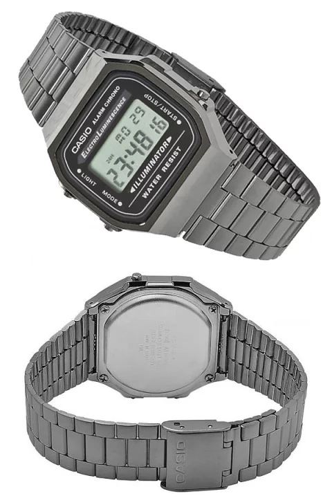 RELOJ CASIO UNISEX DIGITAL A168WGG-1A VINTAGE GRIS - 2