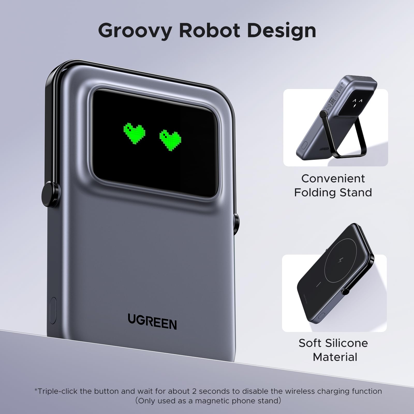 UGREEN POWER BANK INALÁMBRICO 10000MAH 20W PD 7.5W QI 45327 - 6