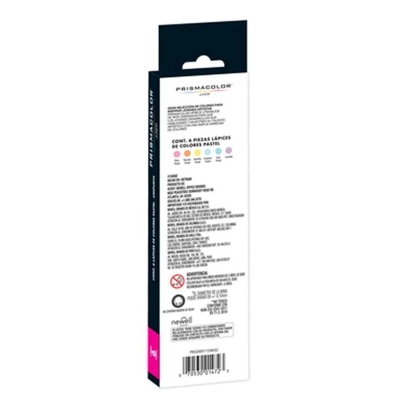 COLORES PASTEL PRISMACOLOR JUNIOR X6 - 2