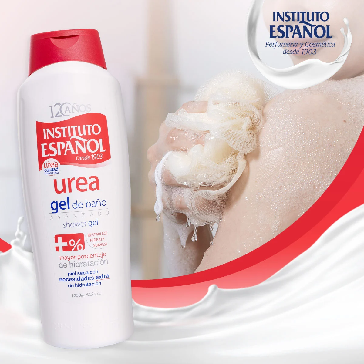 COMBO INSTITUTO ESPAÑOL UREA GEL DUCHA 1250ML + CREMA REPARADORA 400ML - 2