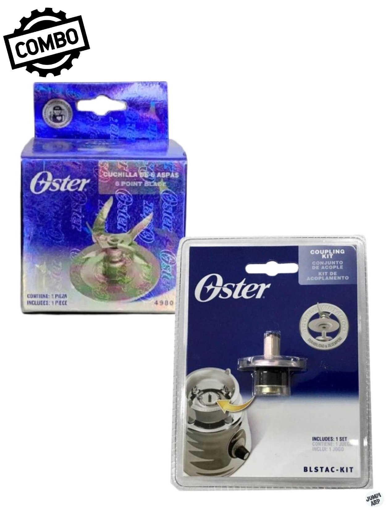 COMBO OSTER CUCHILLA 4980 + KIT ACOPLE BLSTAC-KIT - 1