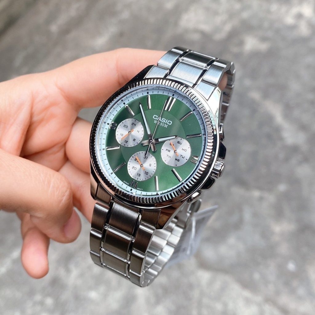 RELOJ CASIO MTP-1375D-3A ACERO HOMBRE PLATEADO - 2