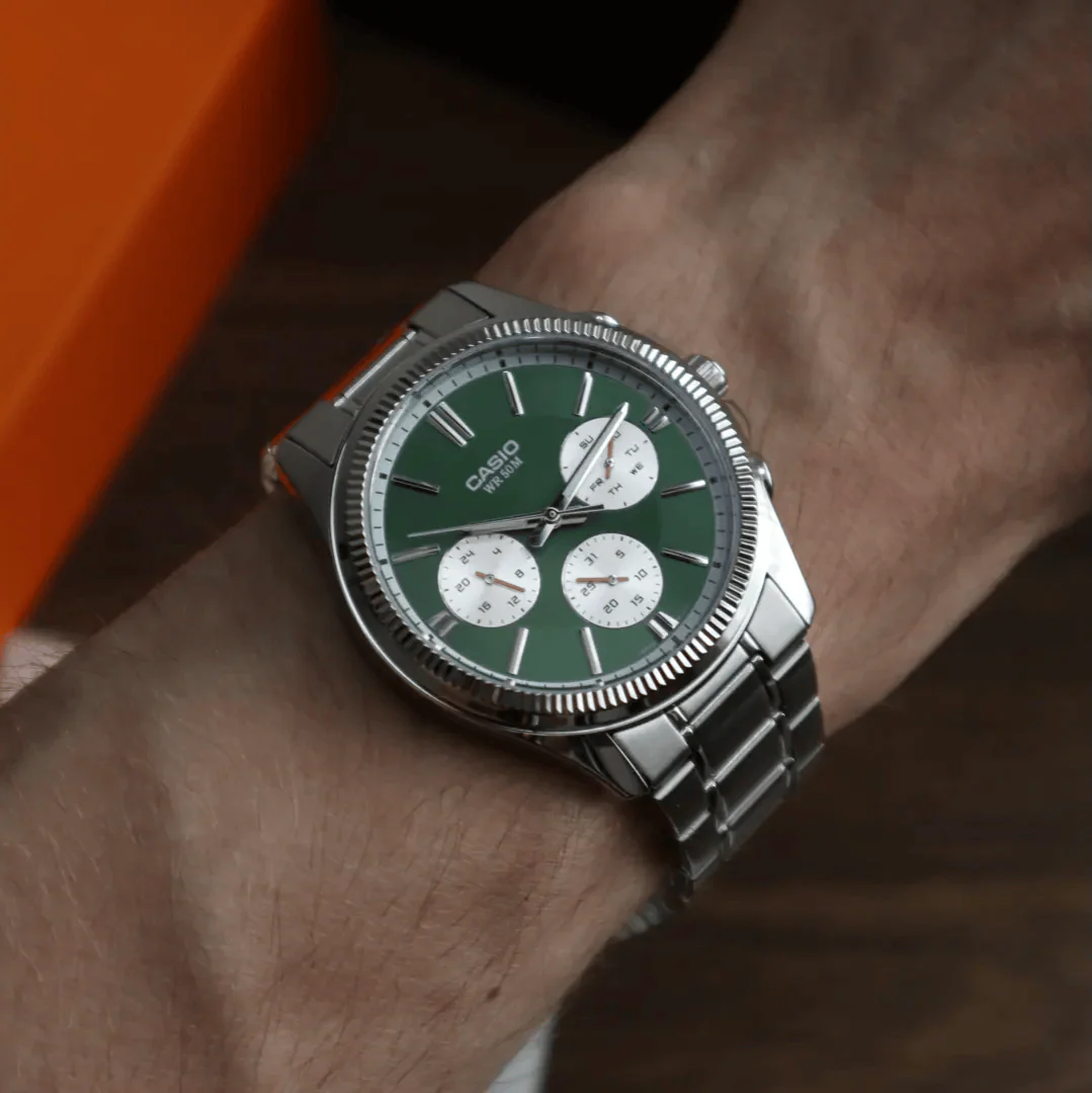 RELOJ CASIO MTP-1375D-3A ACERO HOMBRE PLATEADO - 4